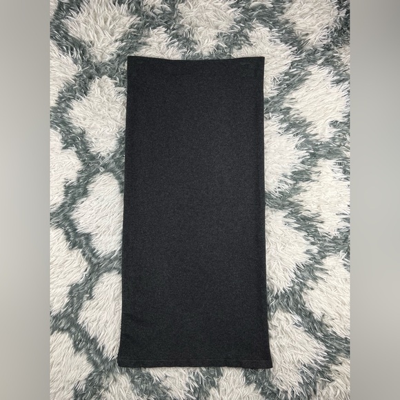 Fabletics Women’s Cloud Seamless High Waisted Midi Pencil Skirt Black Heather XL - Picture 10 of 13